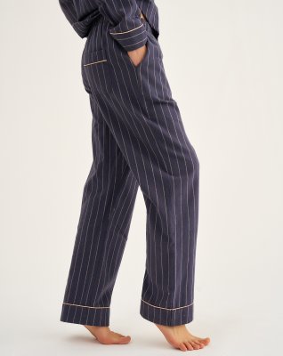 Pyjamasbukser | 100% økologisk bomuld | Navy stribet -JBS of Denmark Women
