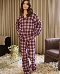 Pyjamasbukser | 100% økologisk bomuld | Rosa ternet -JBS of Denmark Women