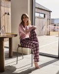 Pyjamasbukser | 100% økologisk bomuld | Rosa ternet -JBS of Denmark Women