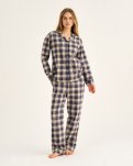 Pyjamasbukser | 100% økologisk bomuld | Navy ternet -JBS of Denmark Women