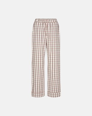 Pyjamasbukser, 100% økologisk bomuld, Rosa ternet
