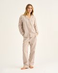 Pyjamasbukser | 100% økologisk bomuld | Rosa ternet -JBS of Denmark Women