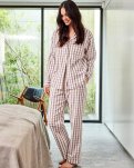 Pyjamasbukser | 100% økologisk bomuld | Rosa ternet -JBS of Denmark Women