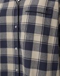 Pyjamasskjorte, 100% økologisk bomuld, Navy ternet