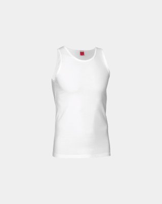 "Black or white" tanktop (singlet), Bomuld, Hvid