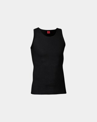 "Black or white" tanktop (singlet), Bomuld, Sort