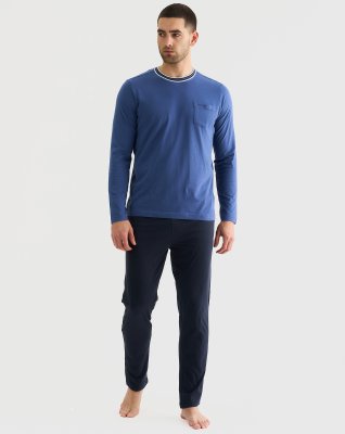 Pyjamas "jersey" | 100% bomuld | Blå -JBS