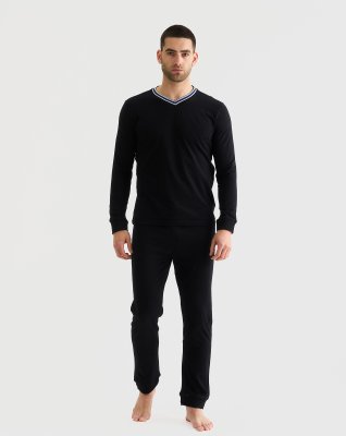 Pyjamas "jersey" | 100% bomuld | Sort -JBS
