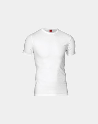 "Black or white" t-shirt o-neck, Bomuld, Hvid