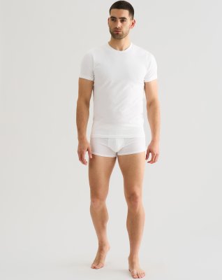 "Black or white" t-shirt o-neck, Bomuld, Hvid