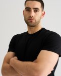 "Black or white" t-shirt o-neck | Bomuld | Sort -JBS