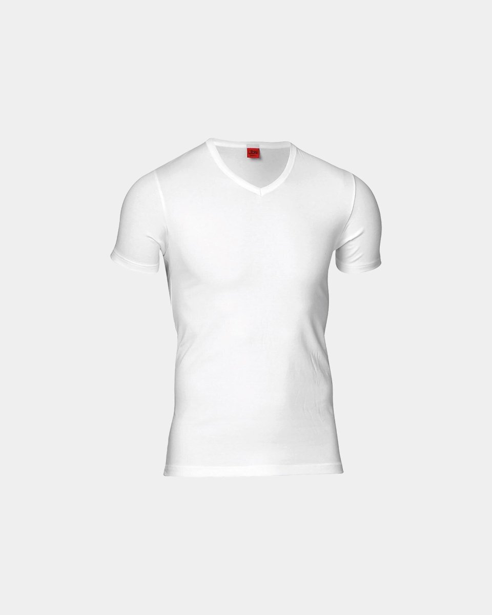 JBS "Black or white" t-shirt v-neck | Bomuld | Hvid - S