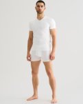 "Black or white" t-shirt v-neck, Bomuld, Hvid