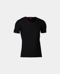 "Black or white" t-shirt v-neck, Bomuld, Sort