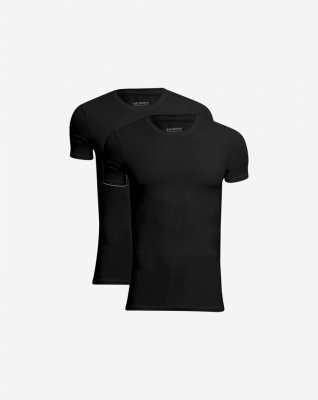 T-shirt "o-neck" 2-pak, Bambusviskose, Sort