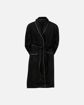 Badekåbe | 100% velour bomuld | Sort -JBS