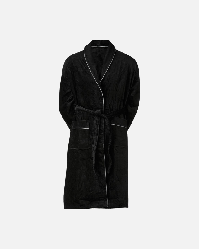 Badekåbe | 100% velour bomuld | Sort