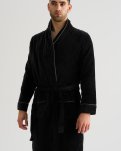 Badekåbe | 100% velour bomuld | Sort -JBS