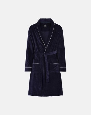 Badekåbe, 100% velour bomuld, Marine