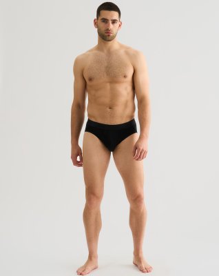 "Black or white" briefs | Bomuld | Sort -JBS