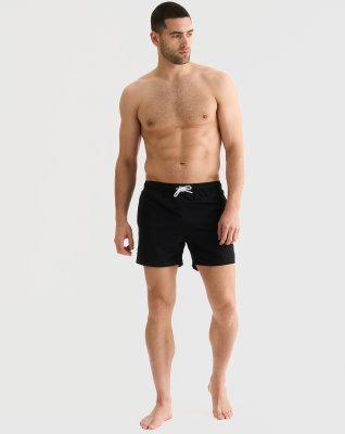 Badebukser, recycled polyester, sort