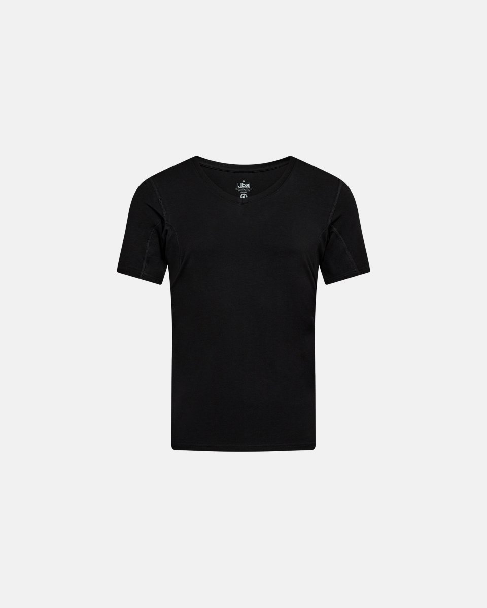 JBS T-shirt "sweatproof" v-neck | Økologisk bambusviskose | Sort - S
