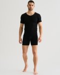 T-shirt "sweatproof" v-neck | Økologisk bambusviskose | Sort -JBS