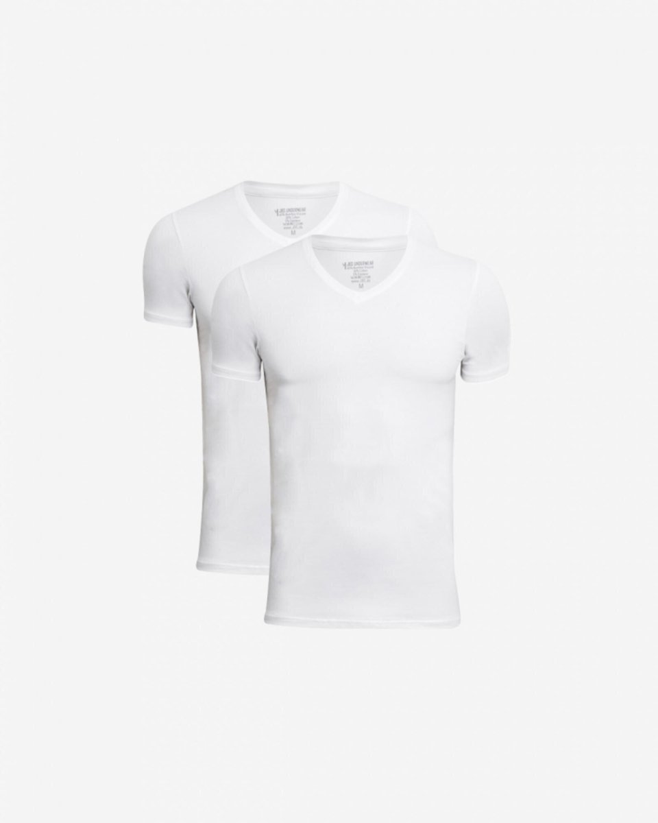 JBS T-shirt "v-neck" 2-pak | Bambusviskose | Hvid - S