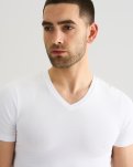 T-shirt "v-neck" 2-pak, Bambusviskose, Hvid