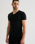 T-shirt "v-neck" 2-pak | Bambusviskose | Sort -JBS