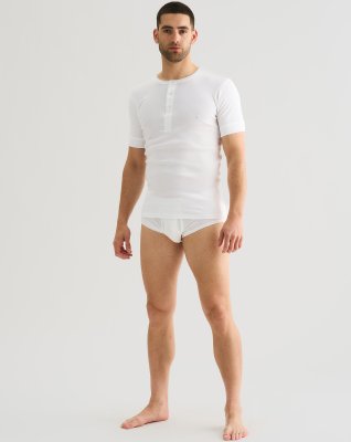 Kortærmet t-shirt "grandad" | 100% bomuld | Hvid -JBS