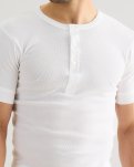 Kortærmet t-shirt "grandad" | 100% bomuld | Hvid -JBS
