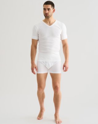 T-shirt "v-neck original", 100% bomuld, Hvid