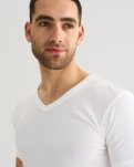 T-shirt "v-neck original" | 100% bomuld | Hvid -JBS