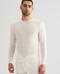 Langærmet t-shirt "wool" | 100% merino uld | Hvid -JBS