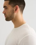Langærmet t-shirt "wool" | 100% merino uld | Hvid -JBS