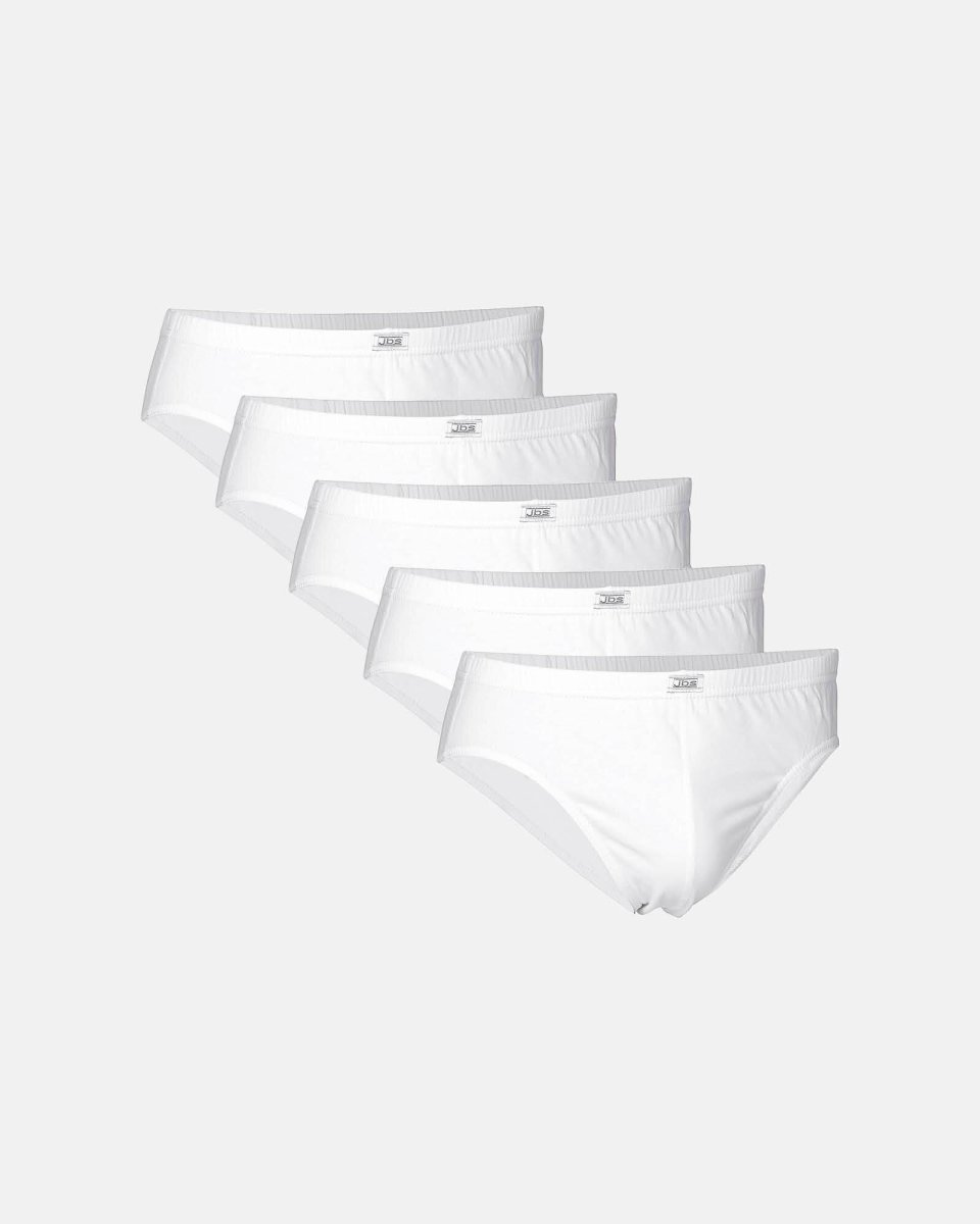 JBS Briefs "mini slip" 5-pak | 100% økologisk bomuld | Hvid - S