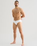 Briefs "mini slip" 5-pak, 100% økologisk bomuld, Hvid