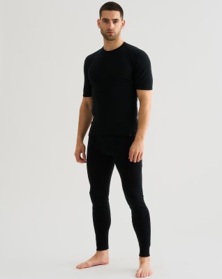 T-shirt "wool", 100% merino uld, Sort