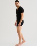 T-shirt "v-neck" 2-pak, Økologisk bomuld, Sort