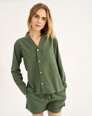 Pyjamasskjorte | Bambusviskose | Grøn -JBS of Denmark Women