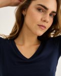 T-shirt v-neck | Bambusviskose | Navy -JBS of Denmark Women