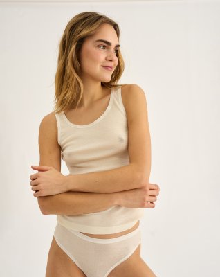 Tanktop, 100% uld, Ivory