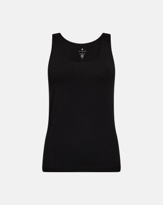 Tanktop m. support, Bambusviskose, Sort