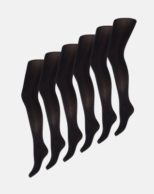 Strømpebukser 6-pak | 60 denier | Sort -Decoy