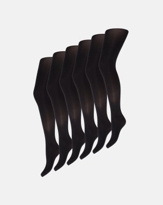 Strømpebukser 6-pak | 60 denier | Sort -Decoy