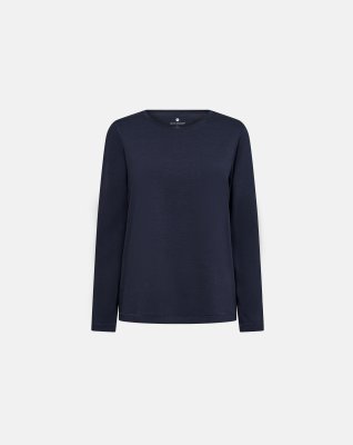 Langærmet t-shirt, Bambusviskose, Navy