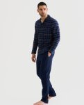 Pyjamassæt 'flannel', 100% bomuld, Sort