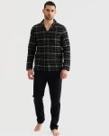 Pyjamassæt 'flannel', 100% bomuld, Navy