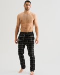 Pyjamasbukser 'flannel' | 100% bomuld | Sort -JBS